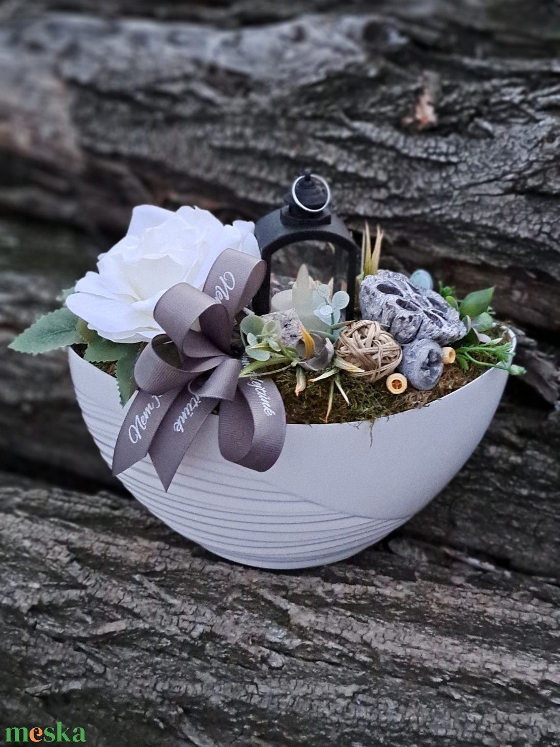 Kegyeleti sírdísz mécsessel - otthon & életmód - vallás - temetkezési tárgy - sírdísz, kegyeleti dísz - Meska.hu