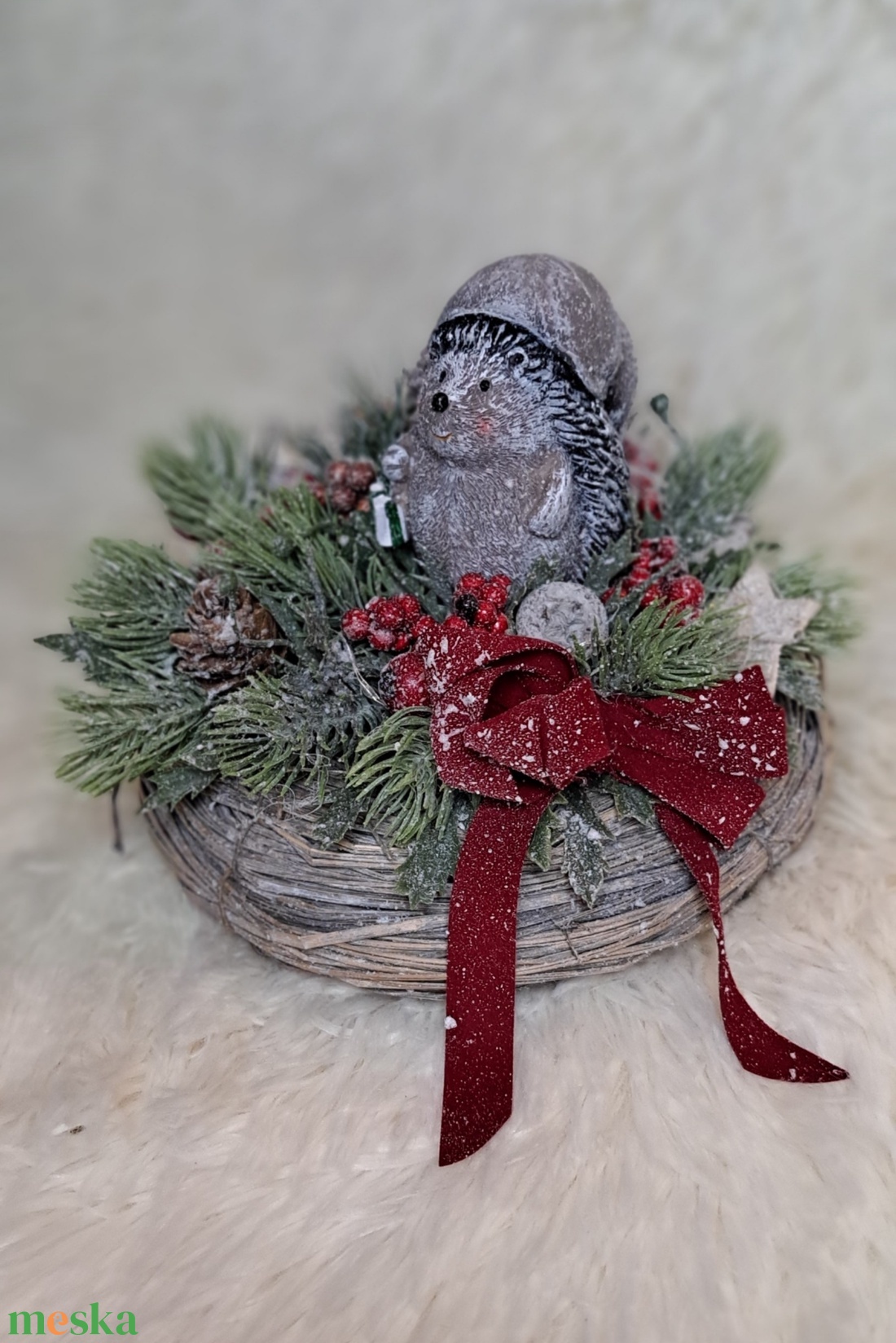 Adventi asztaldísz világítással - karácsony - adventi díszek - adventi asztaldísz - Meska.hu