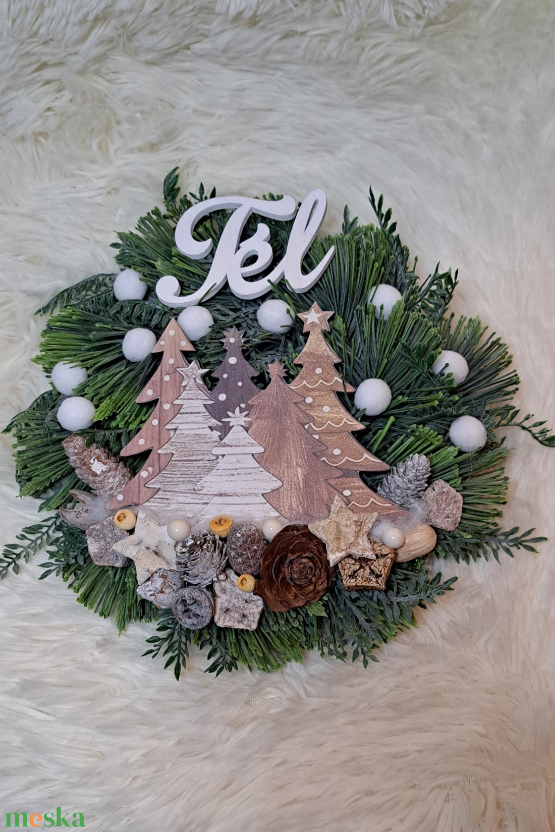 Kopogtató téli karácsonyi - karácsony - adventi díszek - adventi ajtódísz - Meska.hu