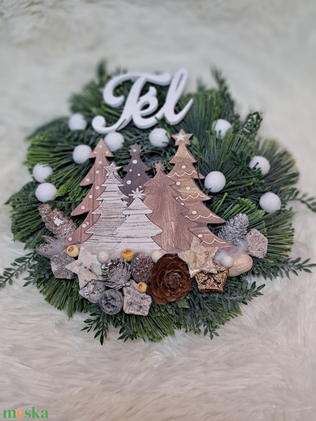 Kopogtató téli karácsonyi - karácsony - adventi díszek - adventi ajtódísz - Meska.hu