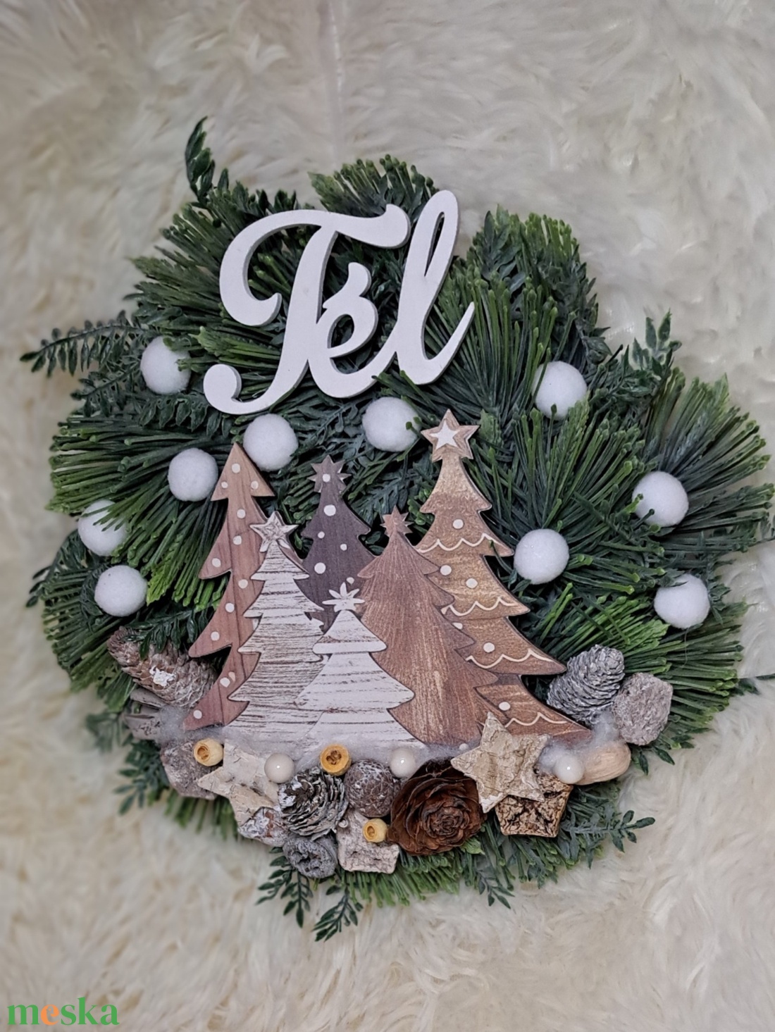 Kopogtató téli karácsonyi - karácsony - adventi díszek - adventi ajtódísz - Meska.hu