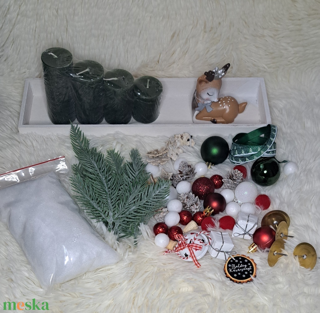 DIY box karácsonyi adventi tál - diy (csináld magad) - egységcsomag - Meska.hu