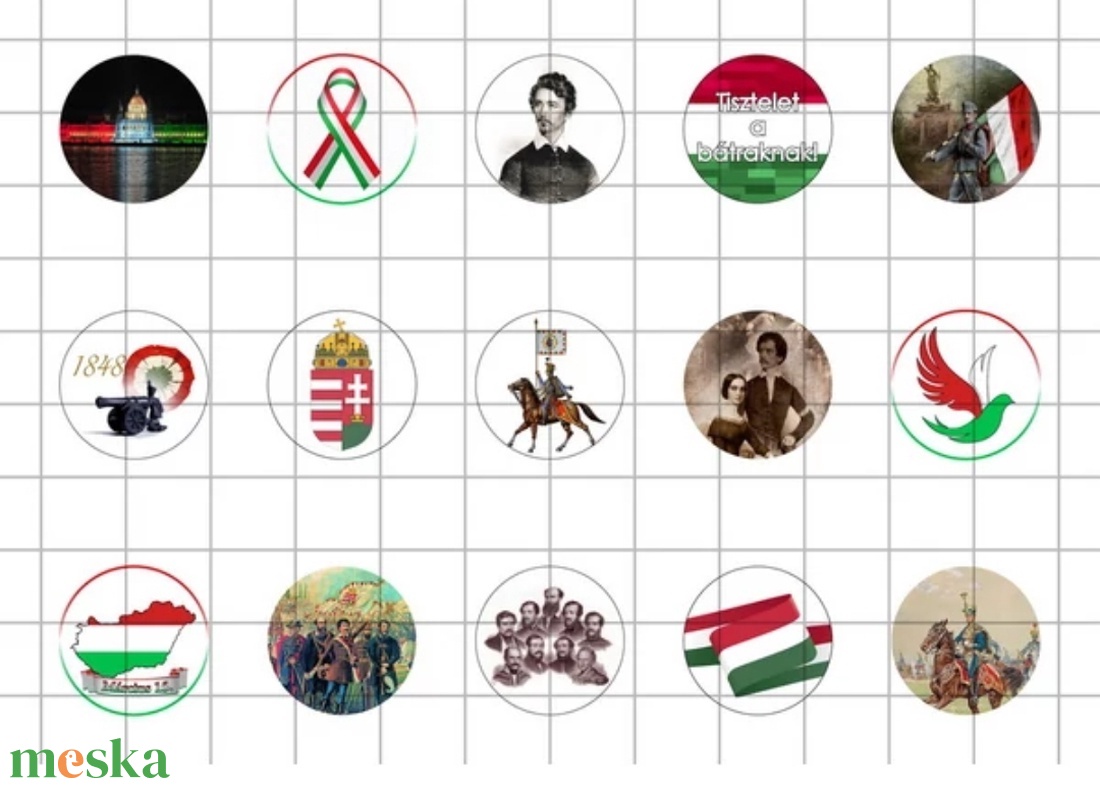 Kitűző kokárda nemzeti ünnep március 15.  - ékszer - kitűző és bross - Meska.hu