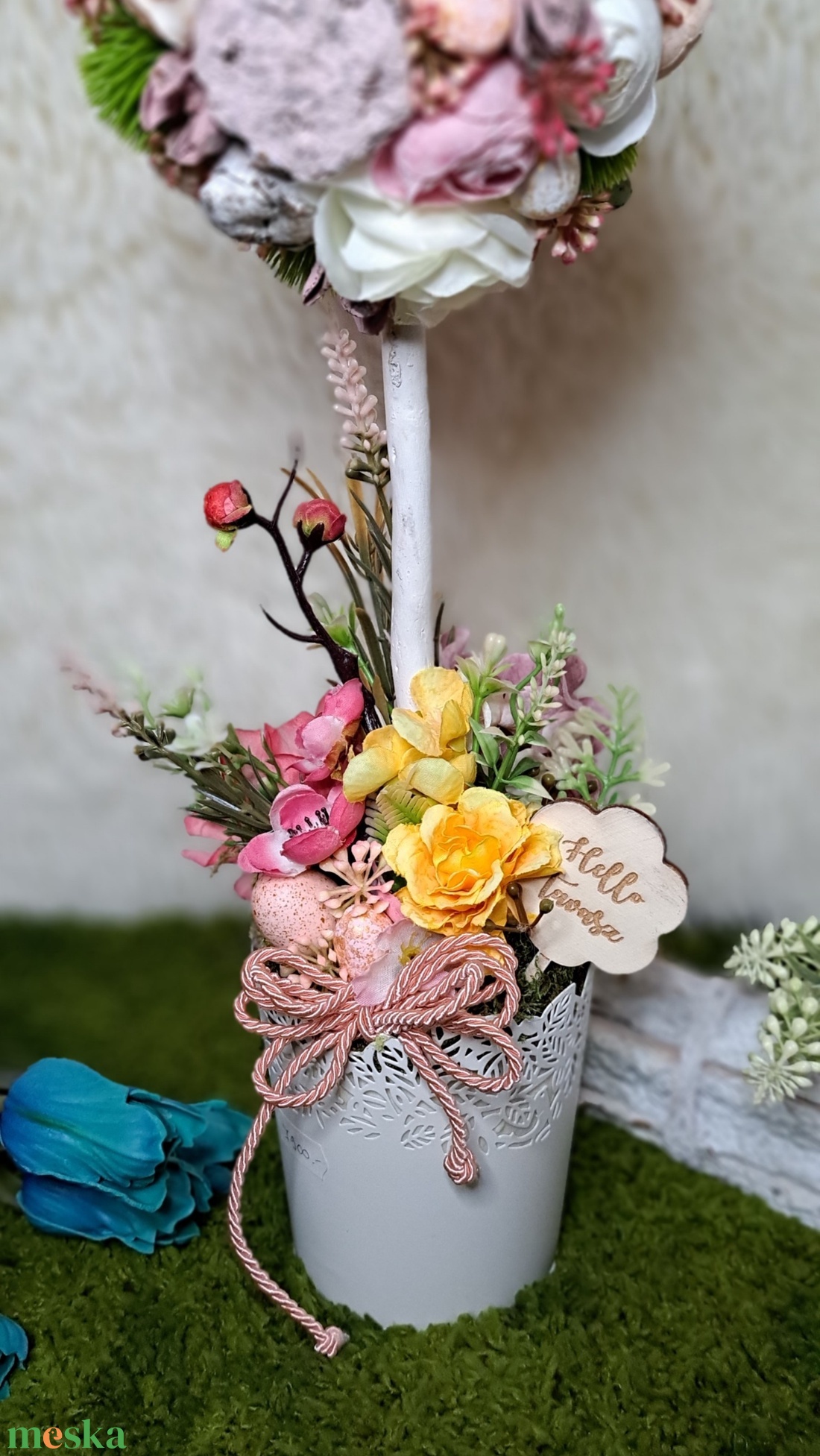 Tavaszfa virágokkal - otthon & életmód - dekoráció - asztal és polc dekoráció - asztaldísz - Meska.hu