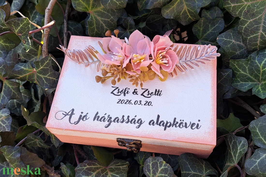 Nászajándék a jó házasság alapkövei doboz pénzátadó - esküvő - emlék & ajándék - doboz - Meska.hu