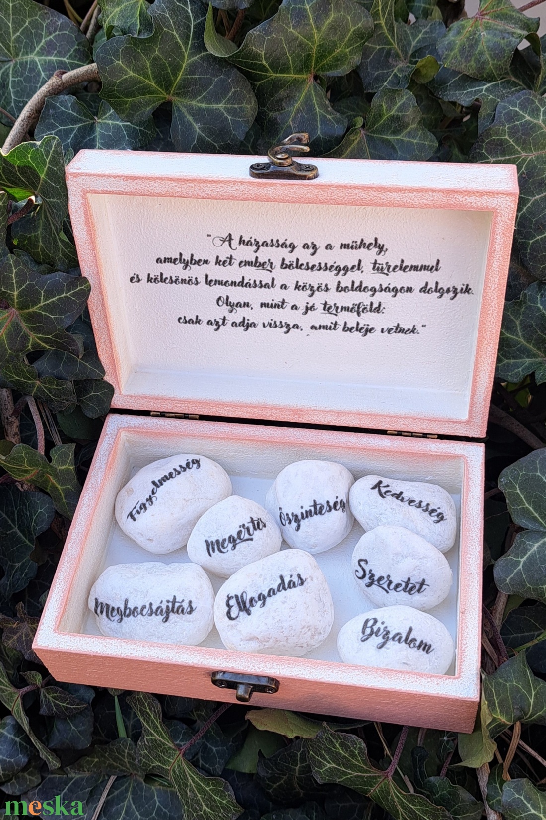 Nászajándék a jó házasság alapkövei doboz pénzátadó - esküvő - emlék & ajándék - doboz - Meska.hu