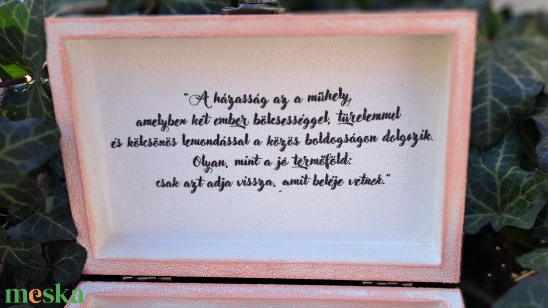 Nászajándék a jó házasság alapkövei doboz pénzátadó - esküvő - emlék & ajándék - doboz - Meska.hu