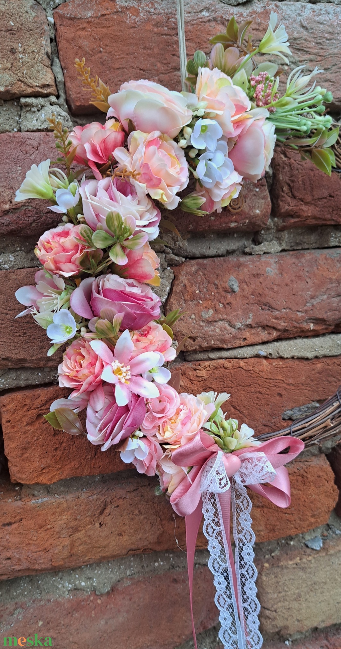 Kopogtató  romantikus hangulatban - otthon & életmód - dekoráció - ajtó- és ablak dekoráció - ajtódísz & kopogtató - Meska.hu