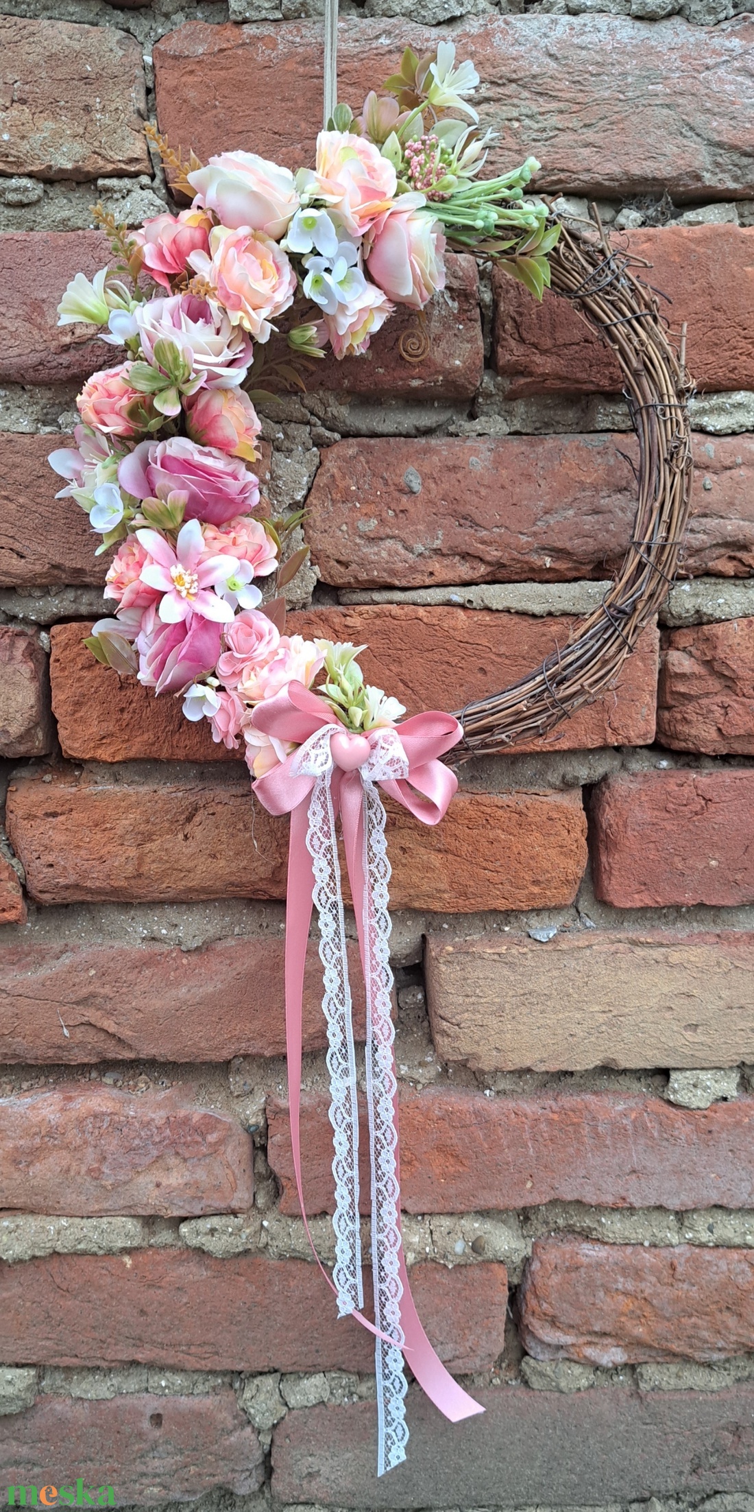 Kopogtató  romantikus hangulatban - otthon & életmód - dekoráció - ajtó- és ablak dekoráció - ajtódísz & kopogtató - Meska.hu