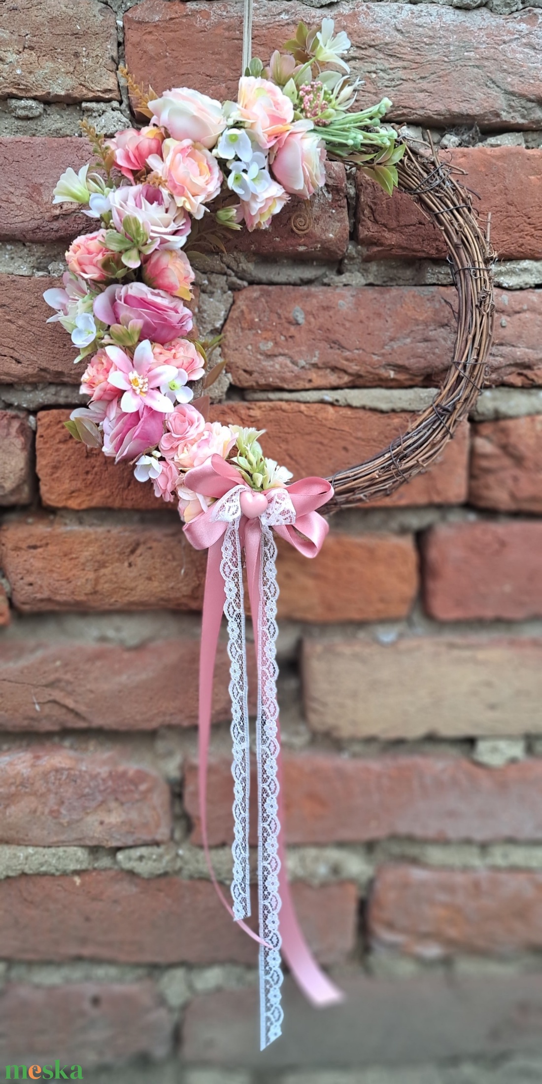 Kopogtató  romantikus hangulatban - otthon & életmód - dekoráció - ajtó- és ablak dekoráció - ajtódísz & kopogtató - Meska.hu