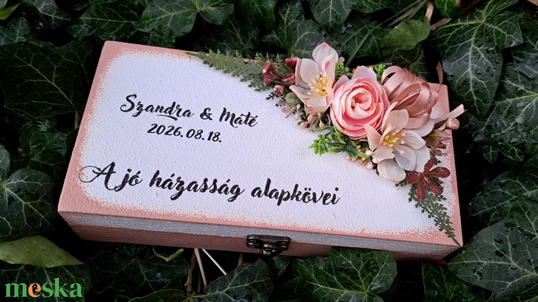 Nászajándék a jó házasság alapkövei doboz pénzátadó - esküvő - emlék & ajándék - doboz - Meska.hu