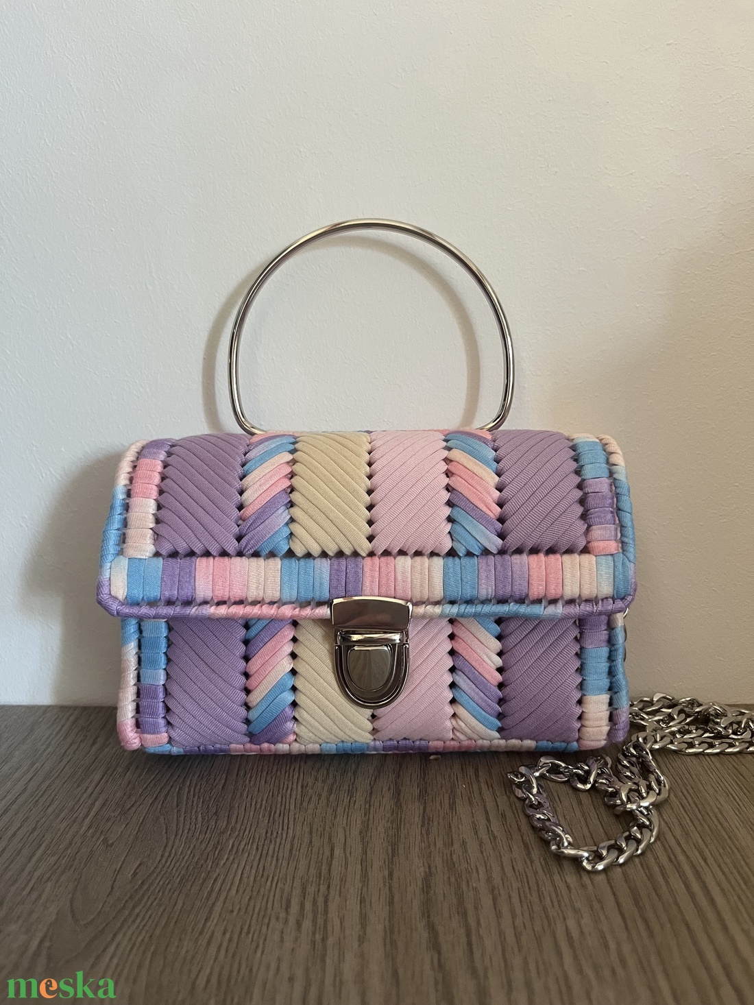 Pasztell táska - táska & tok - kézitáska & válltáska - vállon átvethető táska - Meska.hu