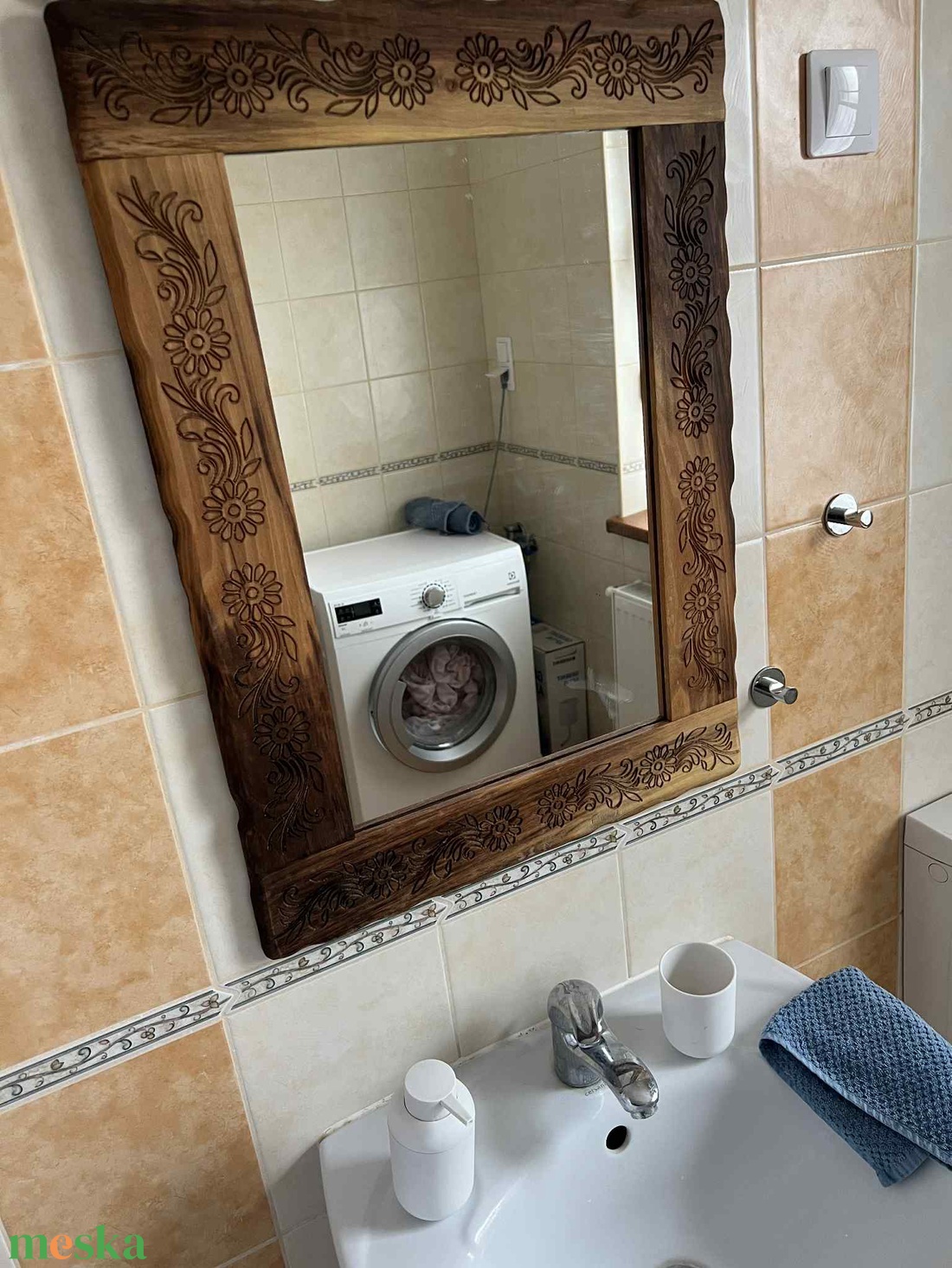 Egyedi keményfa tükör - otthon & életmód - dekoráció - tükör - Meska.hu