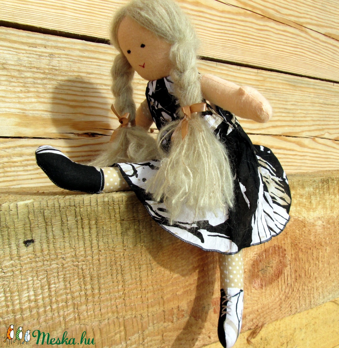 Hirtelenszőke copfos baba -  - Meska.hu