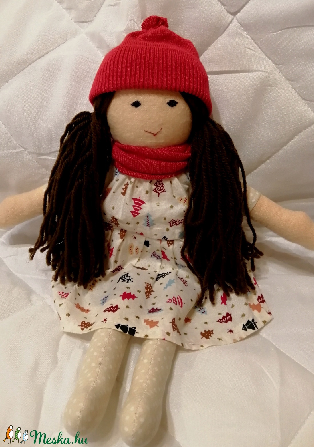 Téli baba karácsonyi ruhában - játék & sport - baba & babaház - öltöztethető baba - Meska.hu