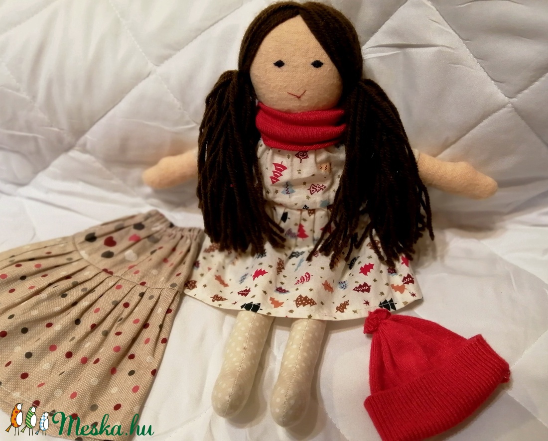 Téli baba karácsonyi ruhában - játék & sport - baba & babaház - öltöztethető baba - Meska.hu