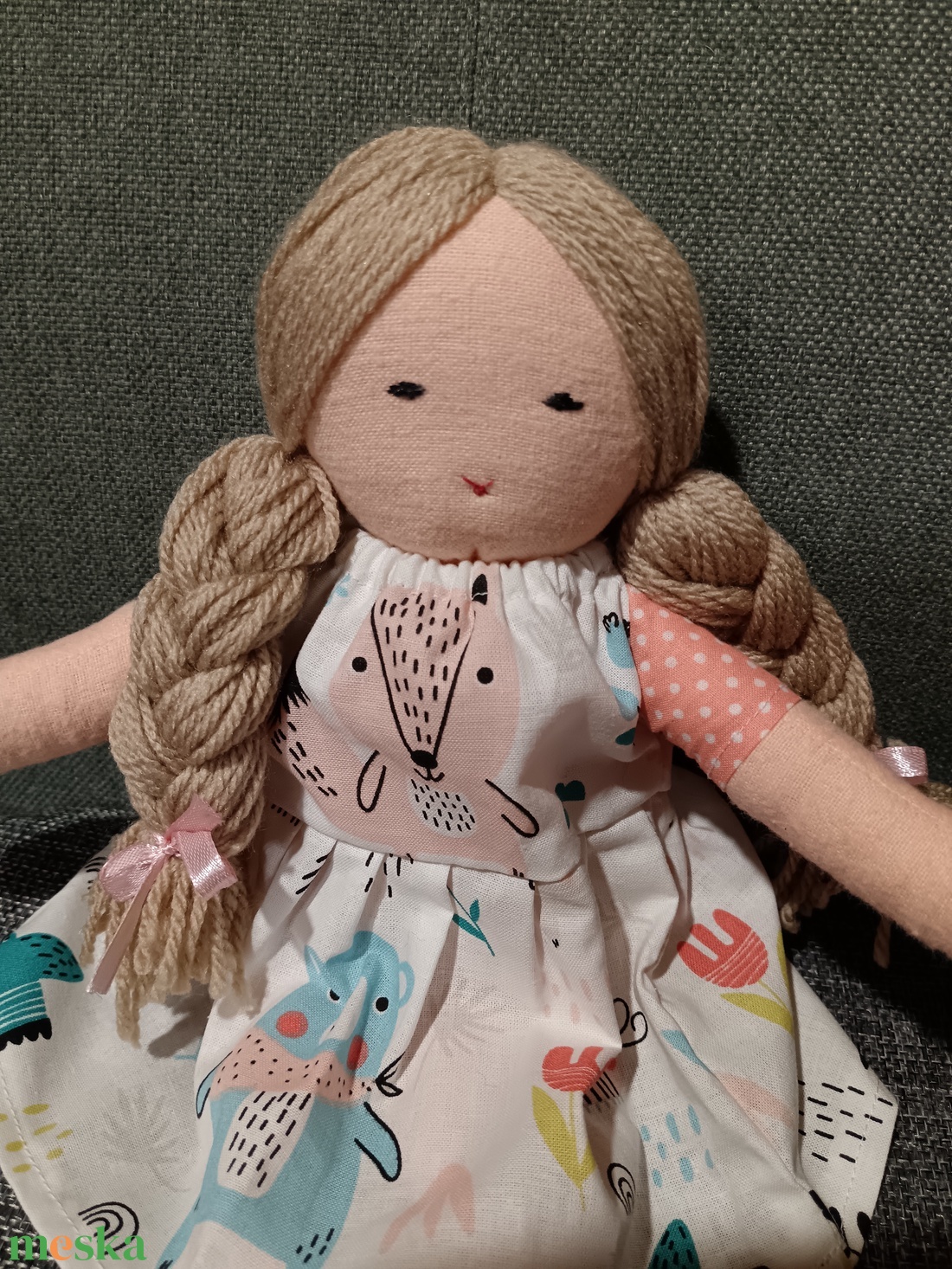 Rózsaszín harisnyás szőke baba - játék & sport - baba & babaház - baba - Meska.hu