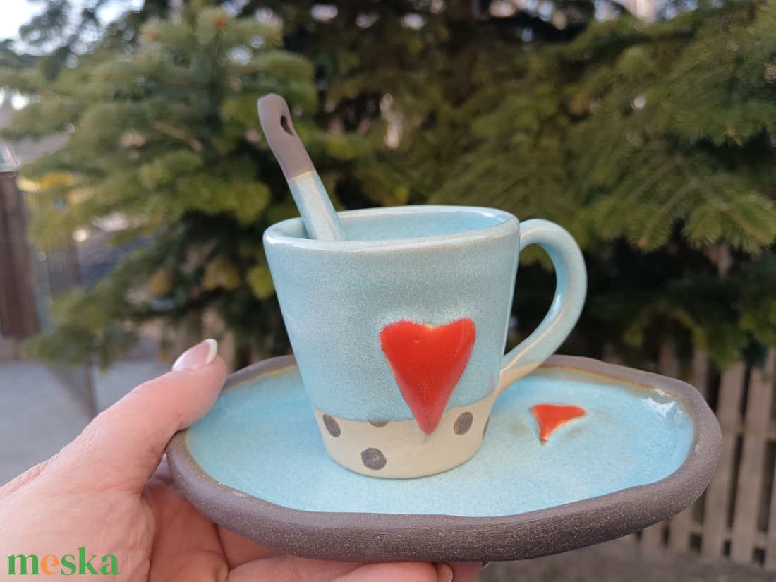 Kerámia kávés szett  - otthon & életmód - konyhafelszerelés, tálalás - konyhai tárolás - tea & kávé tárolás - Meska.hu