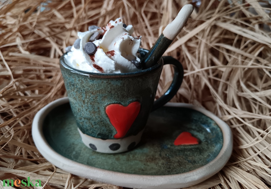 Kerámia kávés szett  - otthon & életmód - konyhafelszerelés, tálalás - konyhai tárolás - tea & kávé tárolás - Meska.hu