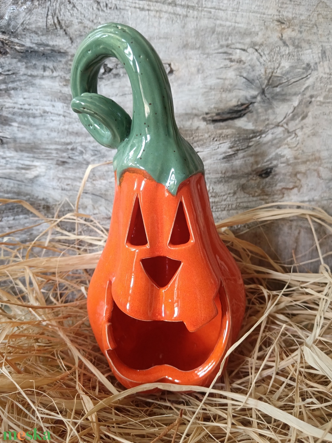 Kerámia tök  - otthon & életmód - dekoráció - halloween - halloweeni asztaldísz - Meska.hu