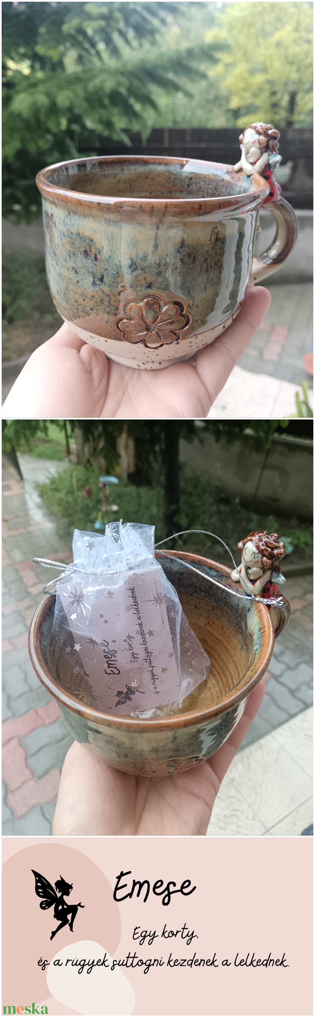 Tündéres kerámia bögre  - otthon & életmód - konyhafelszerelés, tálalás - konyhai tárolás - tea & kávé tárolás - Meska.hu