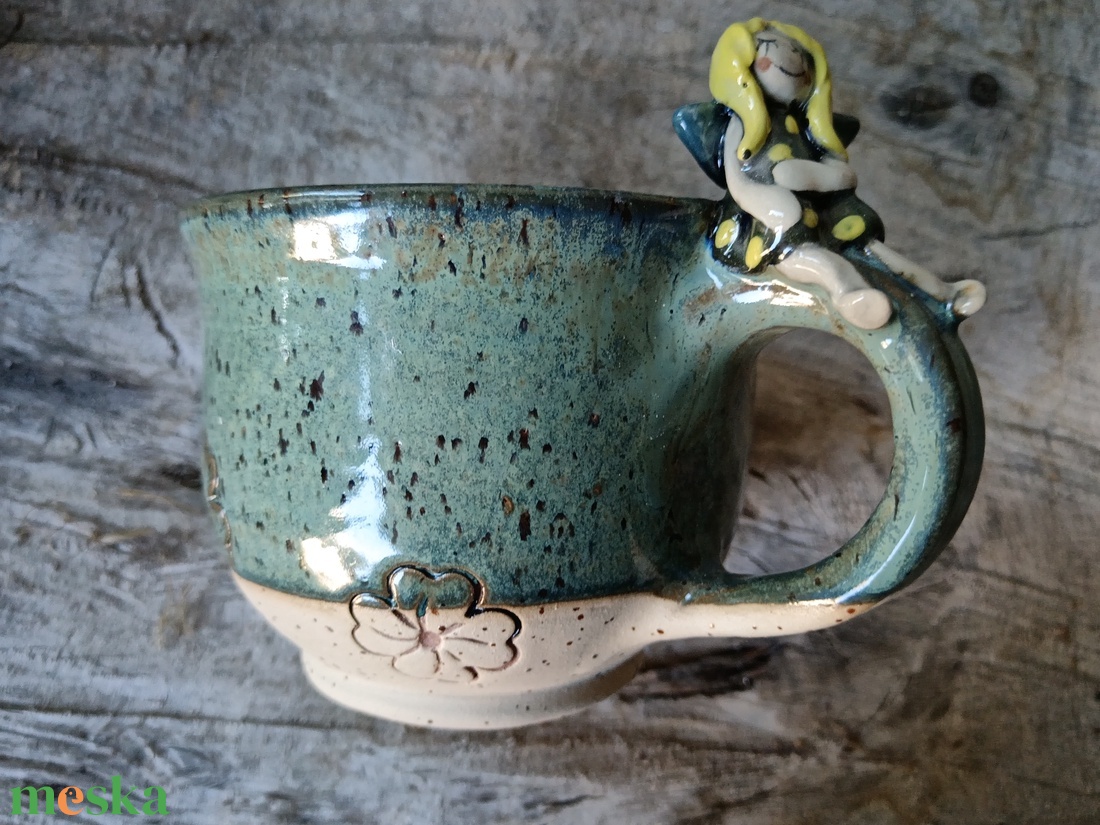 Tündéres kerámia bögre  - otthon & életmód - konyhafelszerelés, tálalás - konyhai tárolás - tea & kávé tárolás - Meska.hu