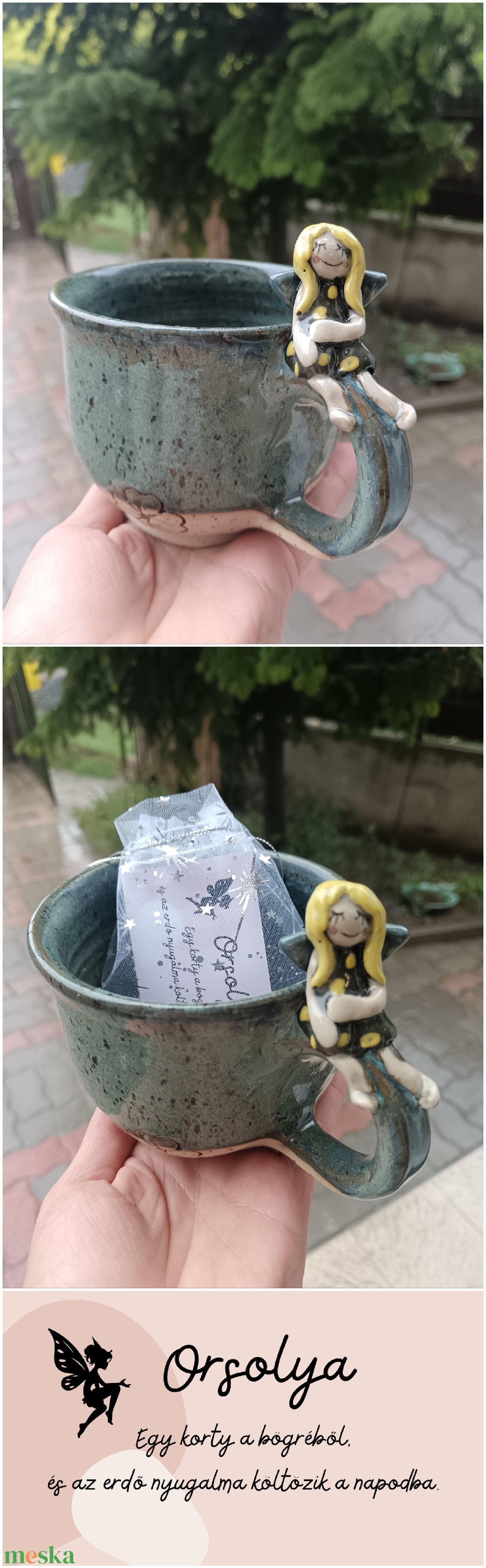 Tündéres kerámia bögre  - otthon & életmód - konyhafelszerelés, tálalás - konyhai tárolás - tea & kávé tárolás - Meska.hu