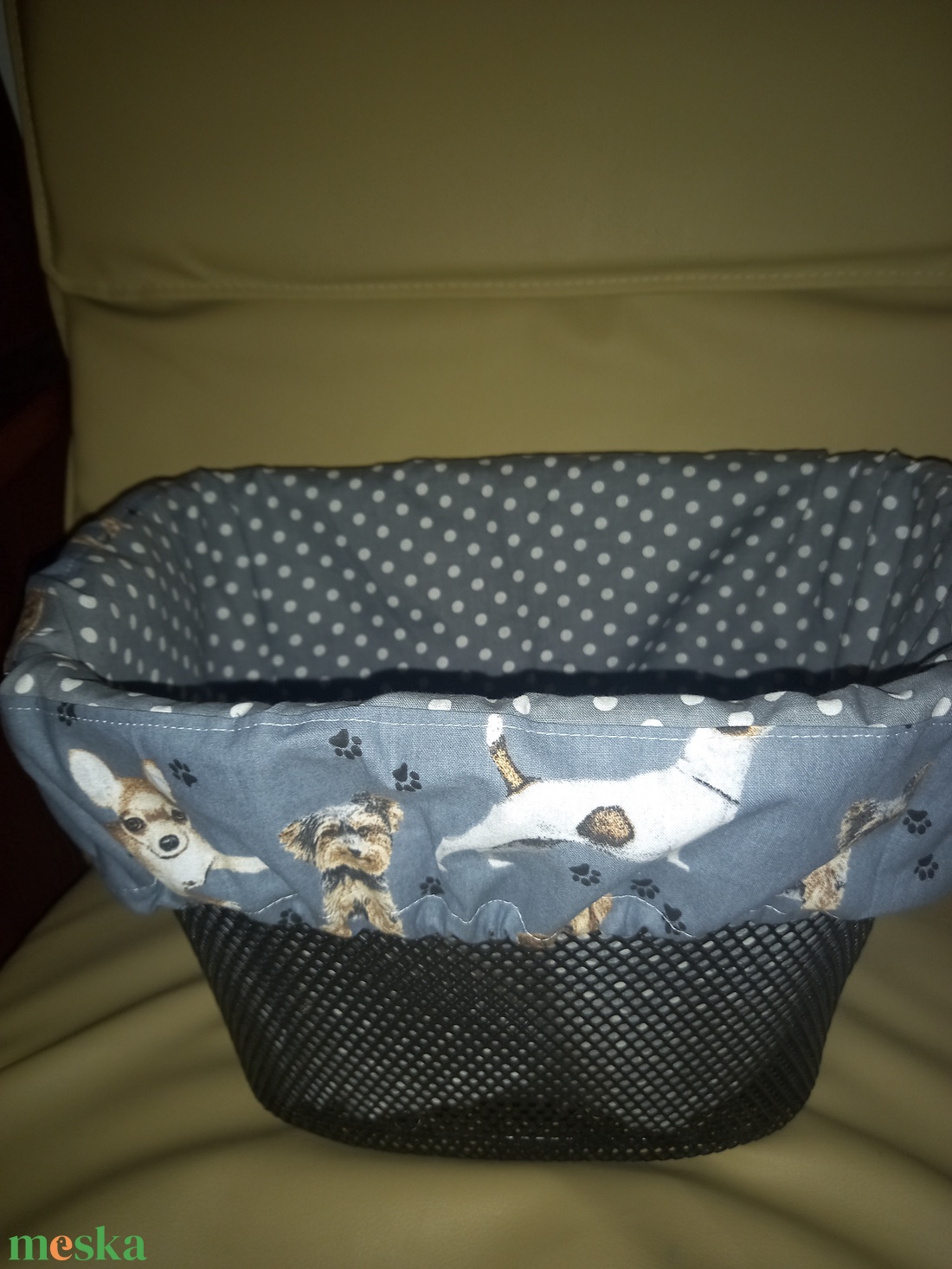 Bicikli- kerékpár kosár huzat - táska & tok - kosár - Meska.hu