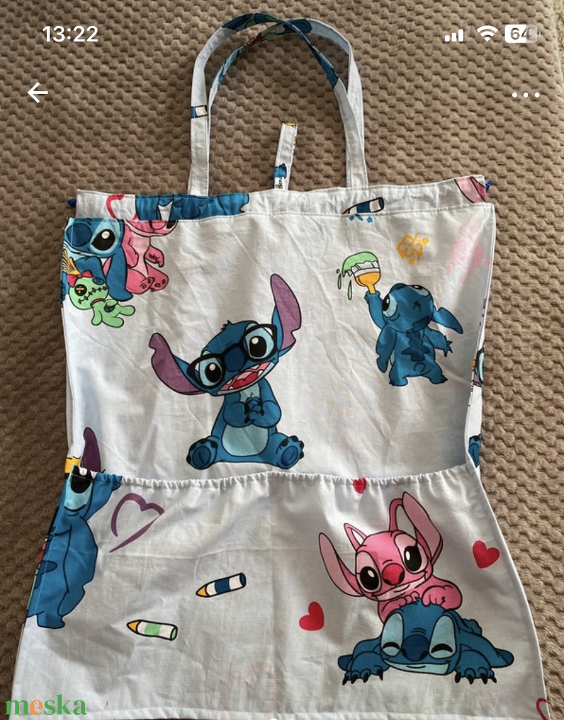 Stitch ovizsák - játék & sport - ovis felszerelés - ovis zsák - Meska.hu