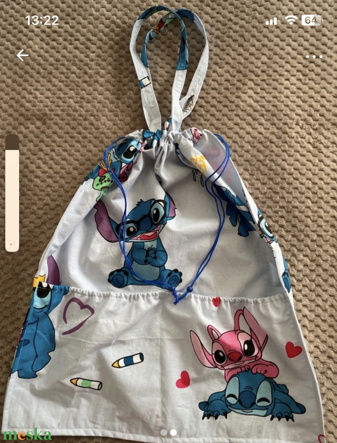 Stitch ovizsák - játék & sport - ovis felszerelés - ovis zsák - Meska.hu