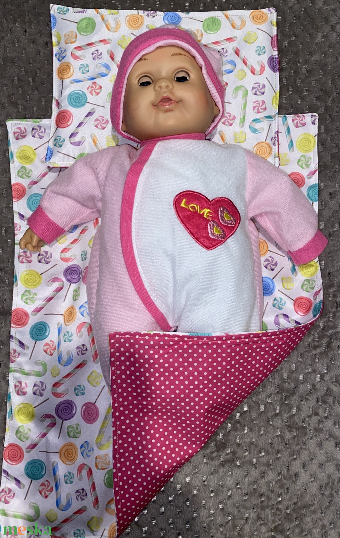 Játék baba takaró+ párna - játék & sport - baba & babaház - játékbaba, babakellék - Meska.hu