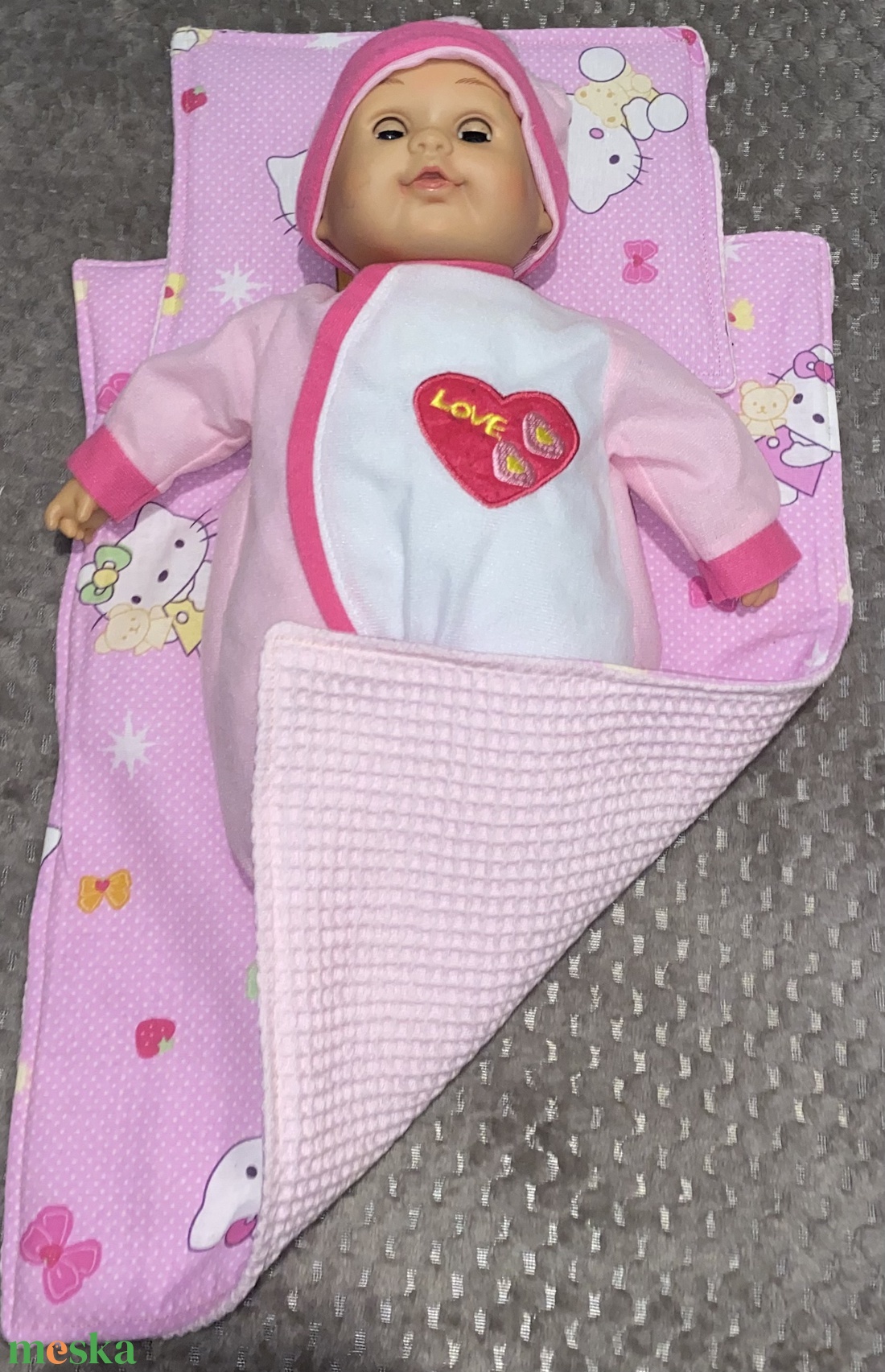 Játék baba takaró+ párna - játék & sport - baba & babaház - játékbaba, babakellék - Meska.hu