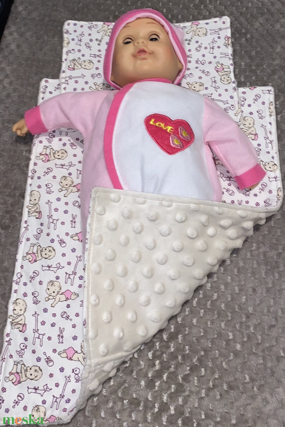 Játék baba takaró+ párna - játék & sport - baba & babaház - játékbaba, babakellék - Meska.hu