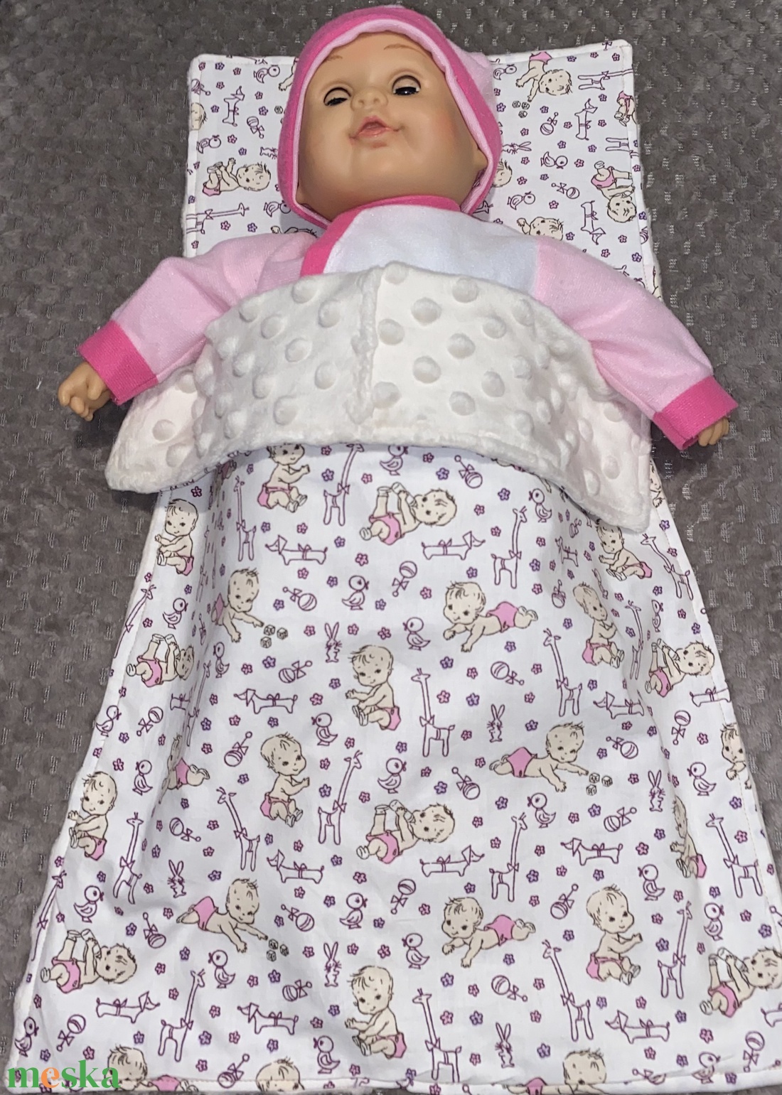 Játék baba takaró+ párna - játék & sport - baba & babaház - játékbaba, babakellék - Meska.hu