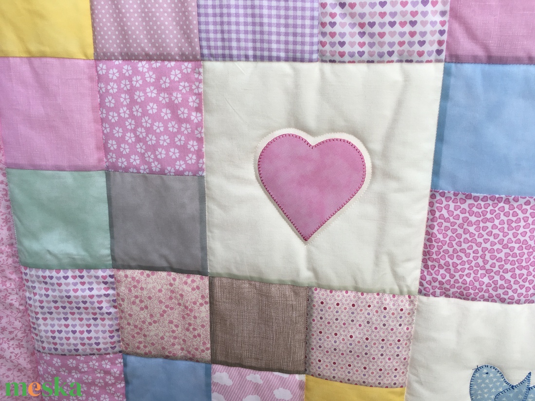 Pasztell kislány takaró - otthon & életmód - babaszoba, gyerekszoba - babatakaró, gyerek pléd - Meska.hu