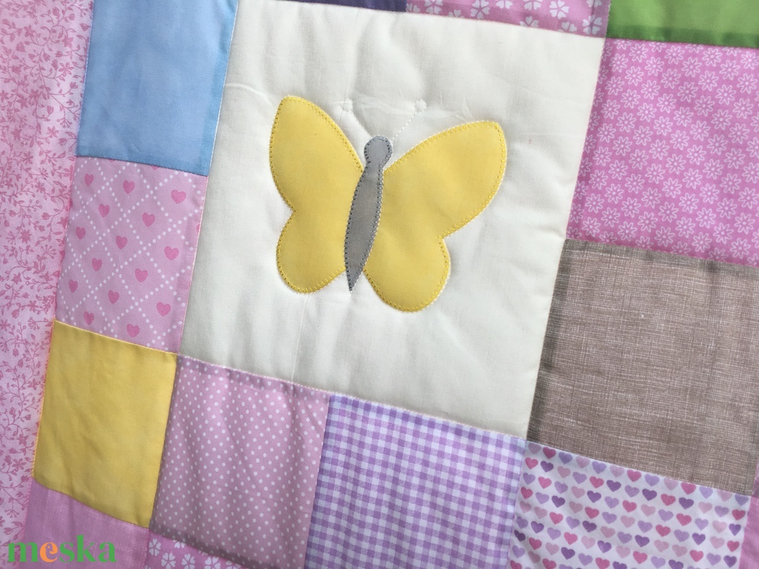 Pasztell kislány takaró - otthon & életmód - babaszoba, gyerekszoba - babatakaró, gyerek pléd - Meska.hu