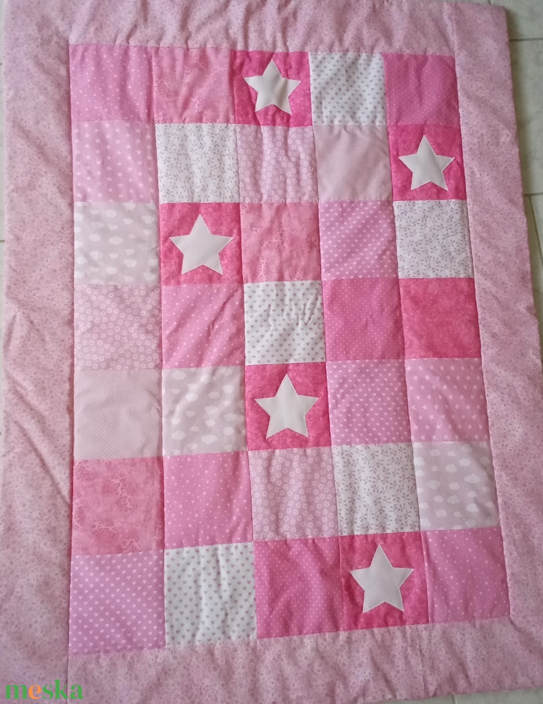 VILÁGÍTÓ csillagos varázstakaró  - baba - mama - baba ágynemű - babatakaró, gyerek pléd - Meska.hu