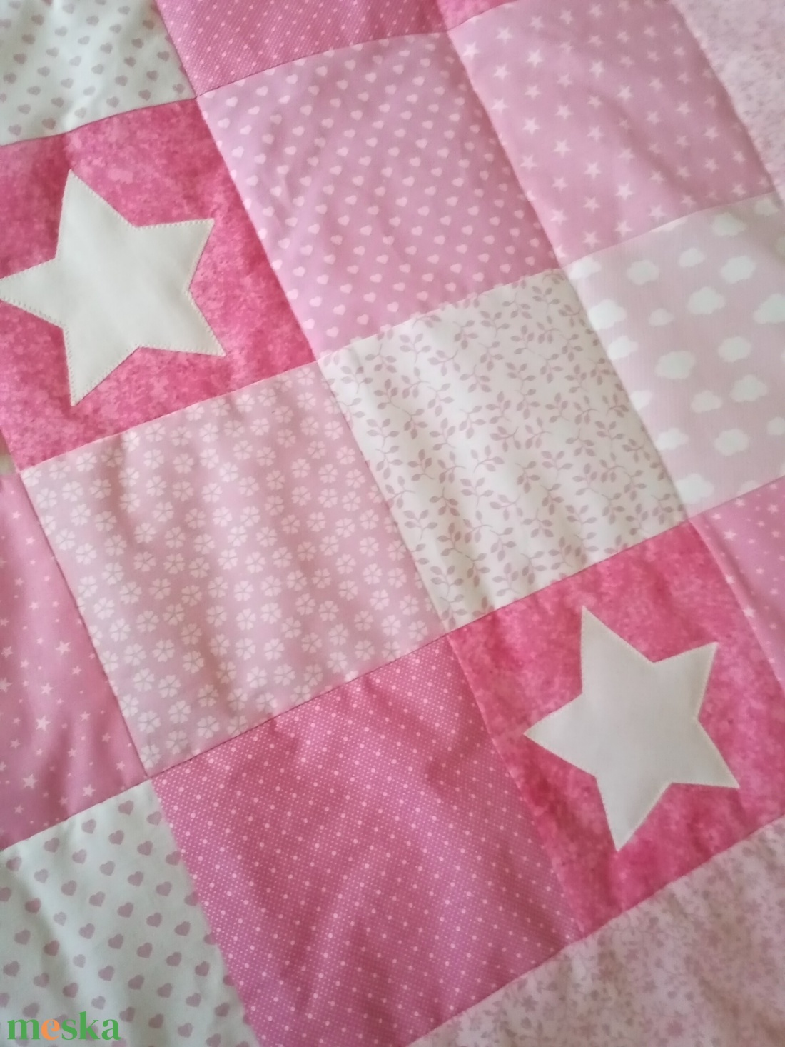 VILÁGÍTÓ csillagos varázstakaró  - baba - mama - baba ágynemű - babatakaró, gyerek pléd - Meska.hu