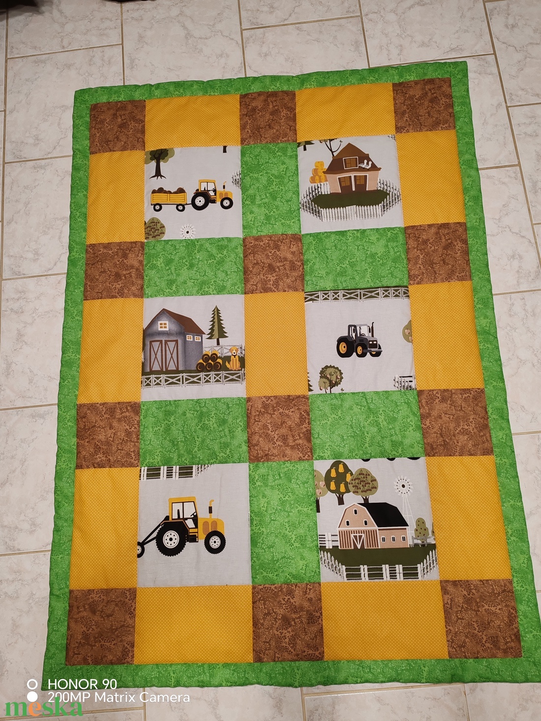 TRAKTOROS takaró  - baba - mama - baba ágynemű - babatakaró, gyerek pléd - Meska.hu