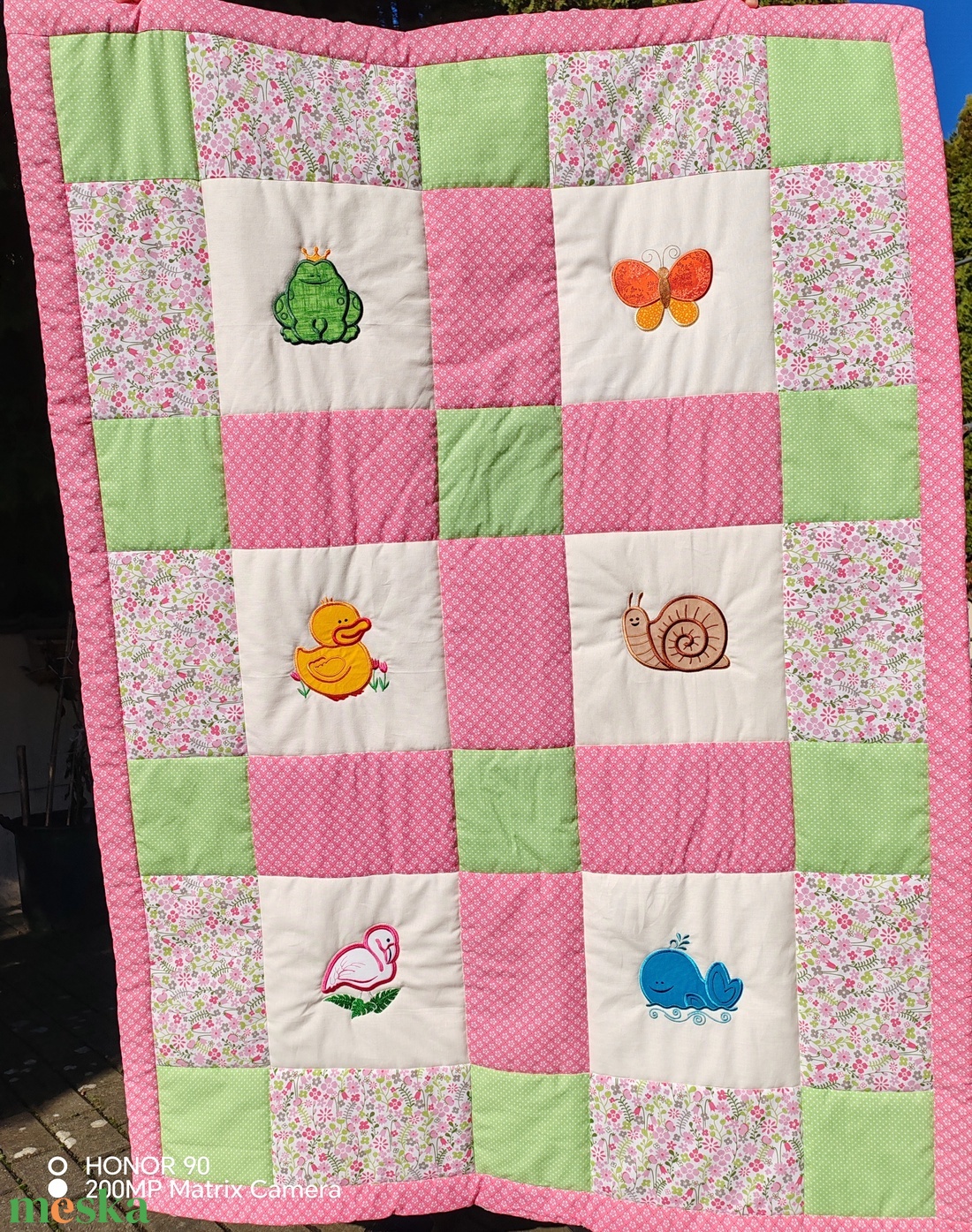 Flamingós Kislány Takaró - baba - mama - baba ágynemű - babatakaró, gyerek pléd - Meska.hu