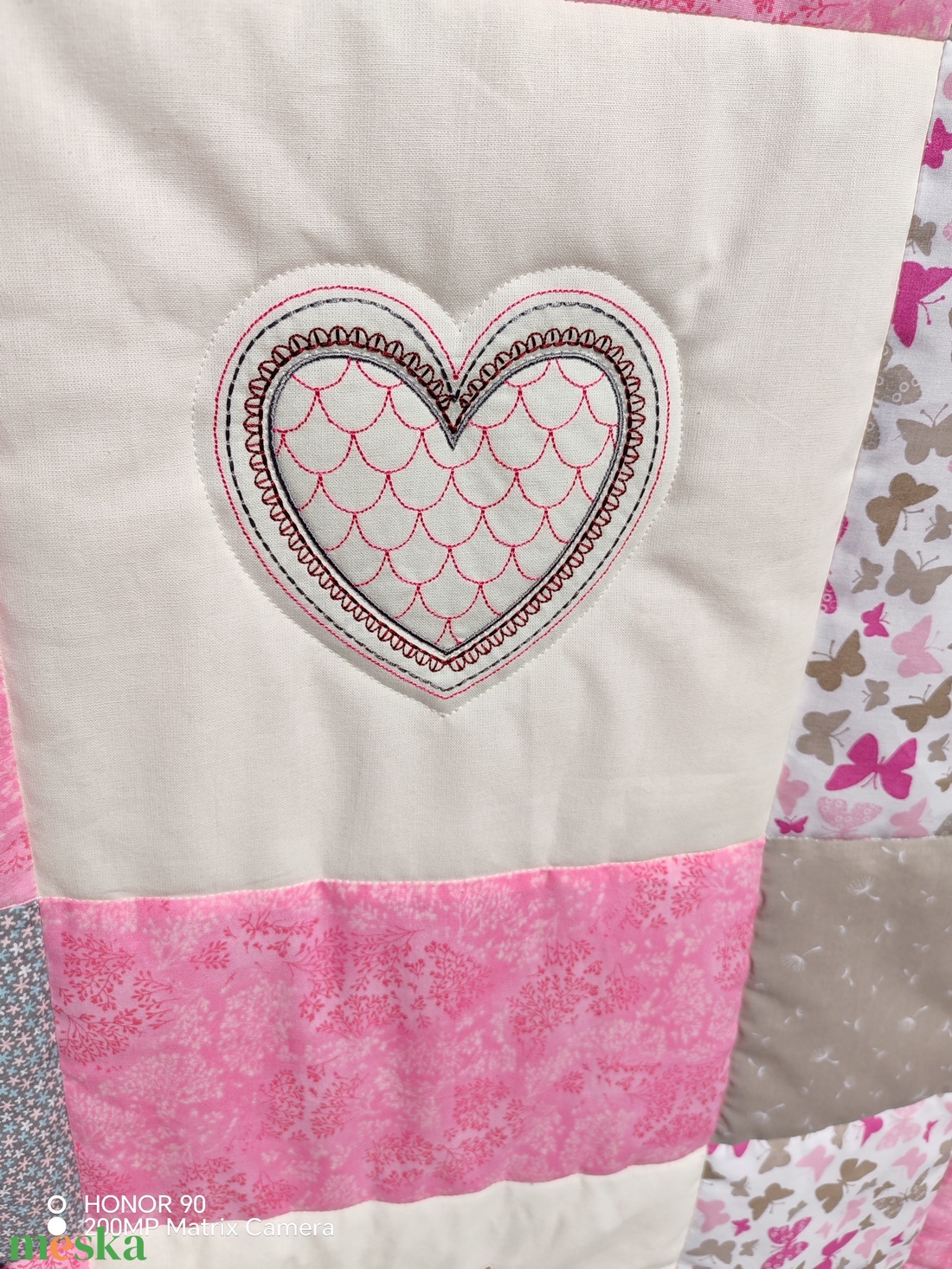 Rózsaszín pillangós, szíves, baglyos takaró - baba - mama - baba ágynemű - babatakaró, gyerek pléd - Meska.hu