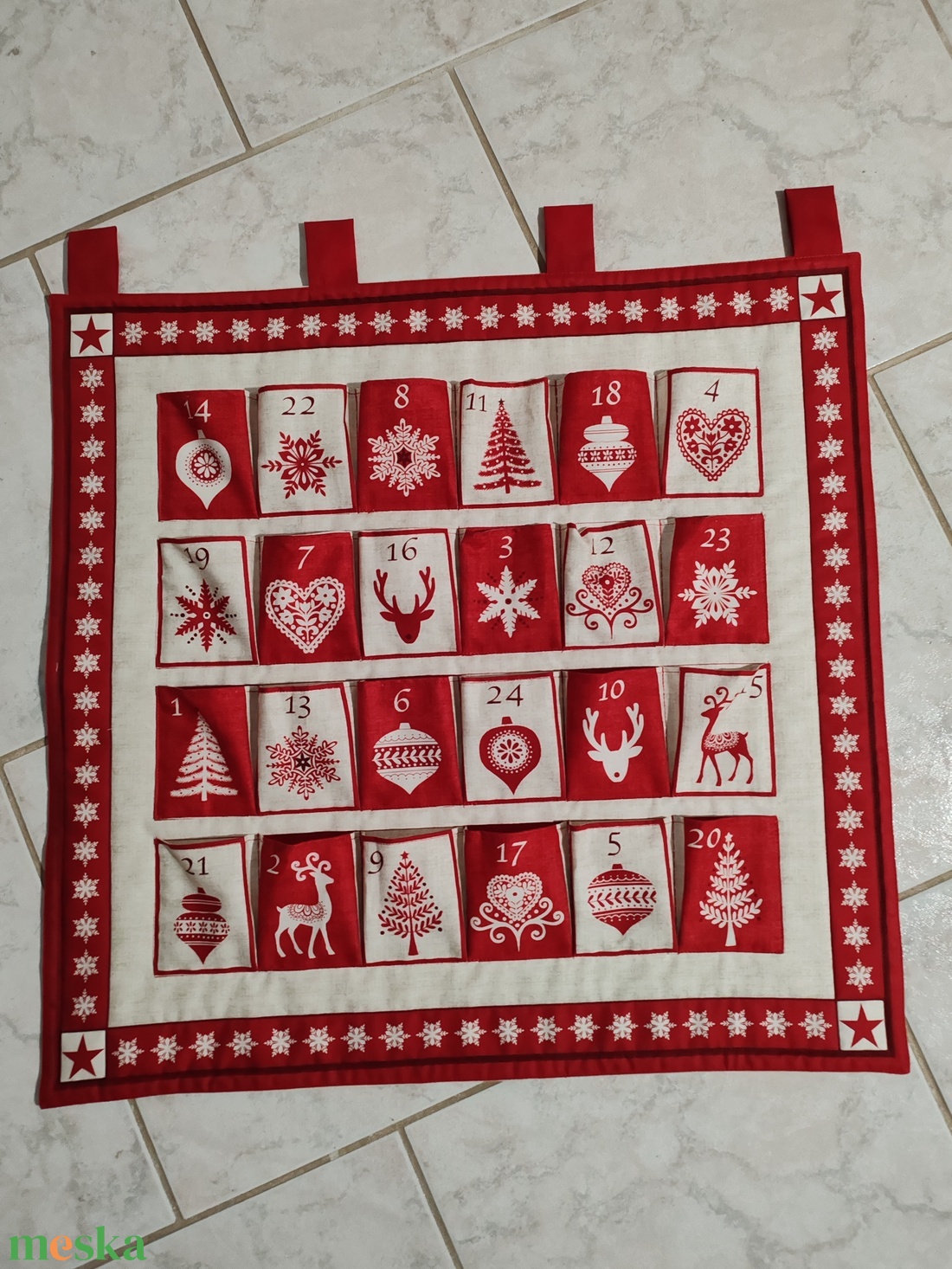 Skandináv típusú adventi naptár - karácsony - adventi díszek - adventi naptár - Meska.hu