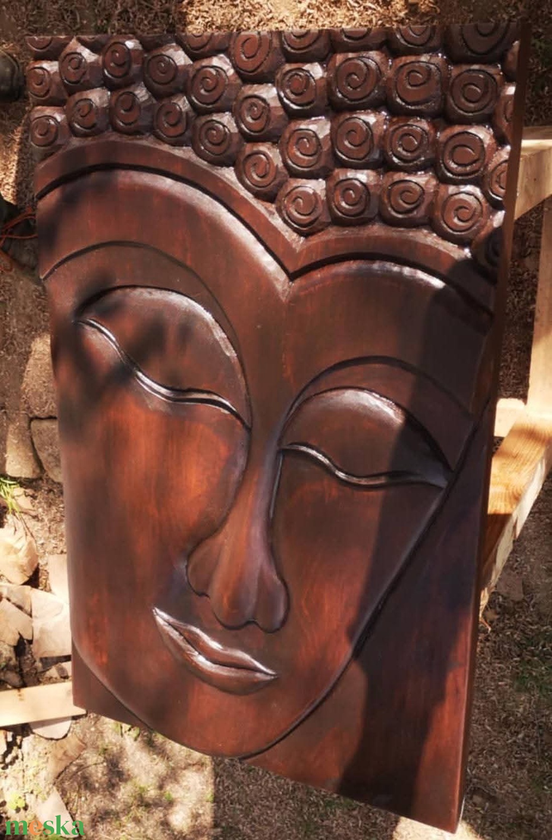 Faragott Buddha arc - - Meska.hu Faragott Buddha arc - - Meska.hu