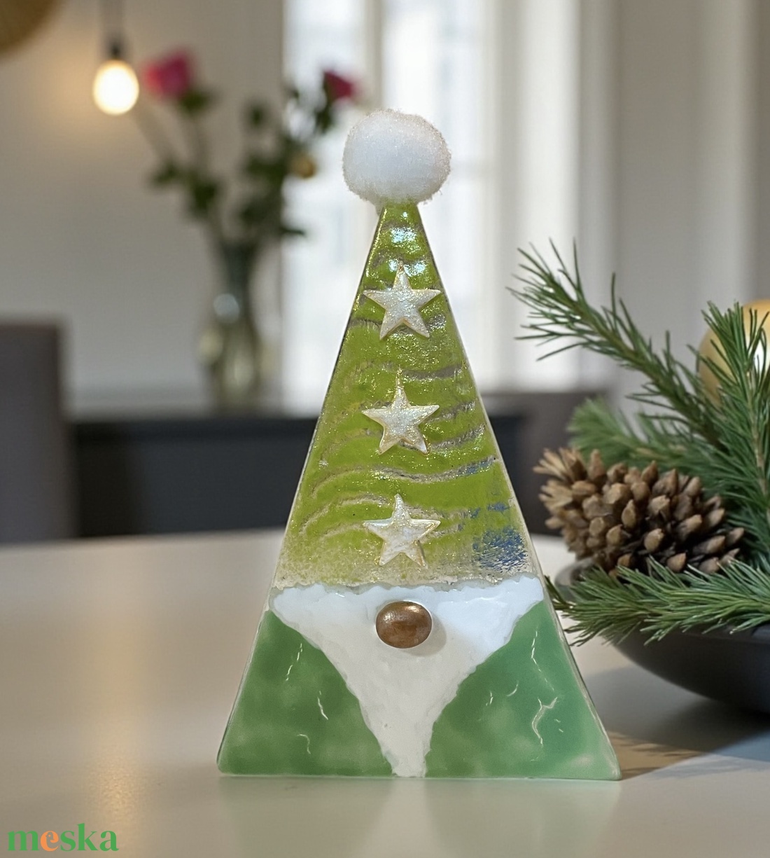 Manó formájú üveg gyertyatartó - otthon & életmód - gyertya, illat, aroma - mécses és mécsestartó - Meska.hu