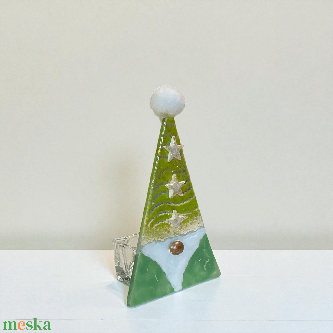 Manó formájú üveg gyertyatartó - otthon & életmód - gyertya, illat, aroma - mécses és mécsestartó - Meska.hu