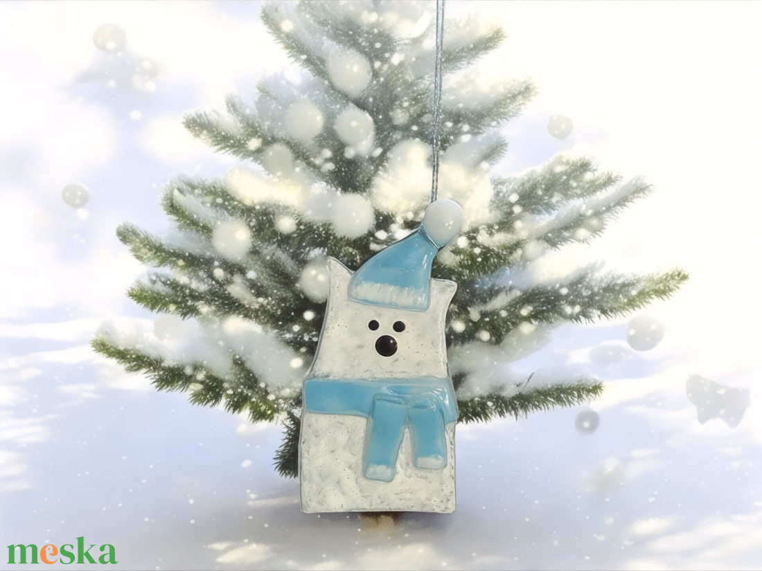 Üveg dísz készlet - karácsony - karácsonyi lakásdekoráció - karácsonyfadíszek - Meska.hu