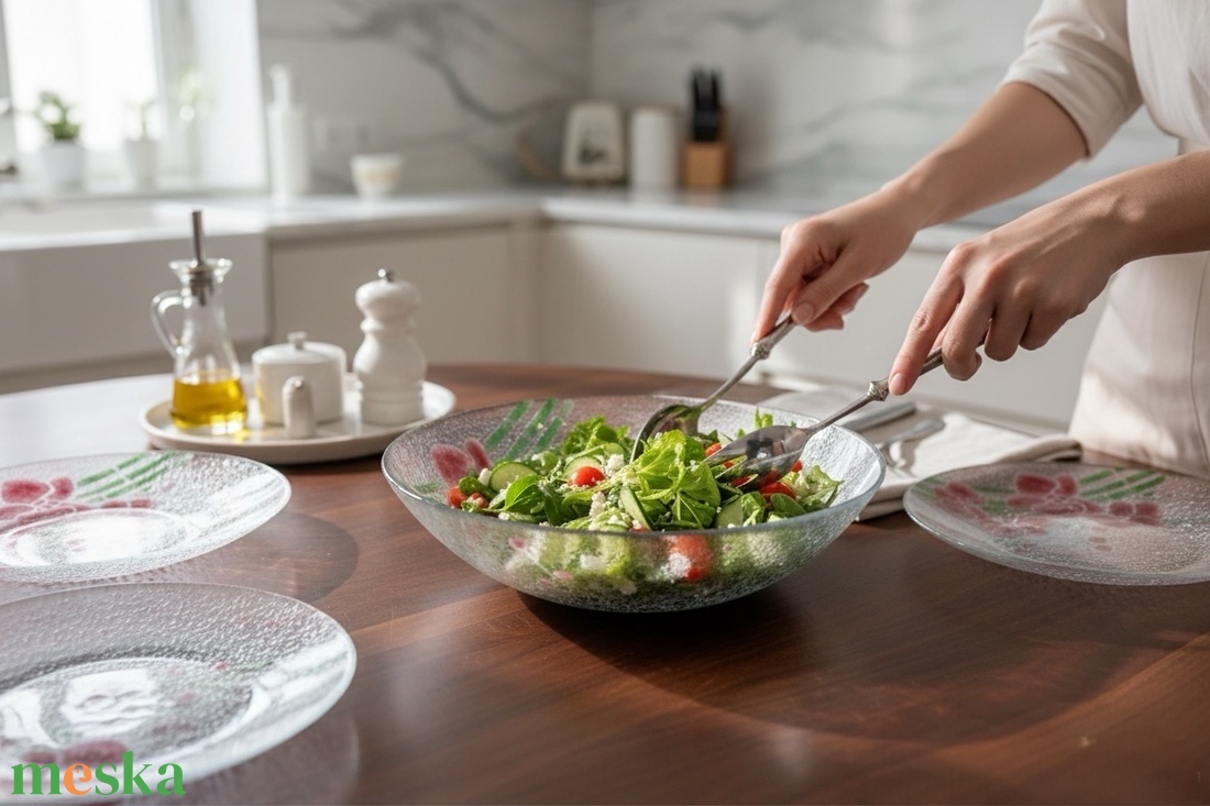 Orchidea rogyasztott üvegtál - otthon & életmód - konyhafelszerelés, tálalás - tálalás - üveg & kancsó - Meska.hu