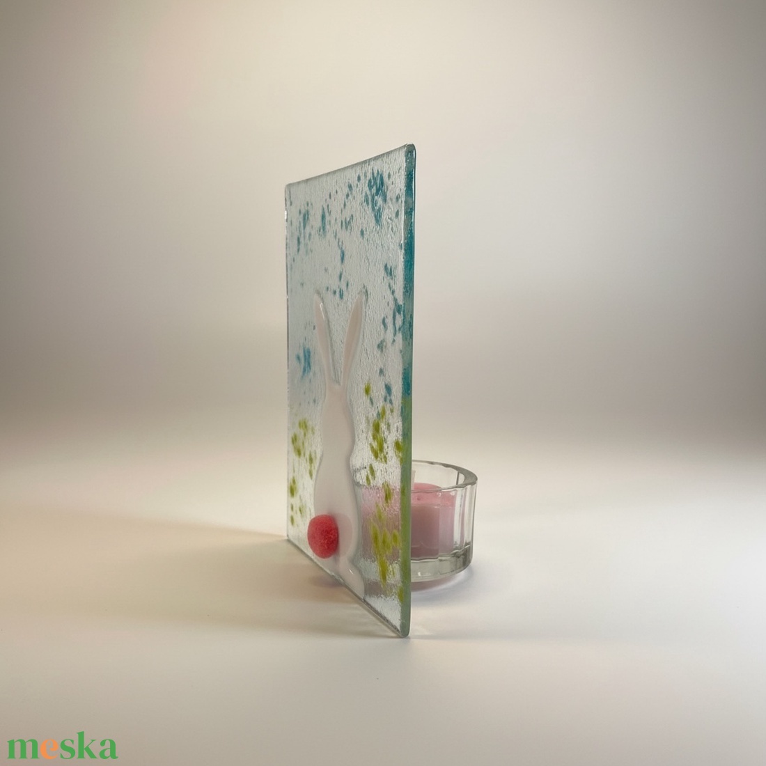 Nyuszis mécsestartó - otthon & életmód - gyertya, illat, aroma - mécses és mécsestartó - Meska.hu