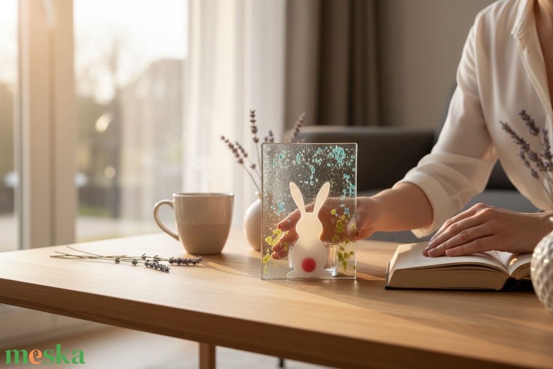 Nyuszis mécsestartó - otthon & életmód - gyertya, illat, aroma - mécses és mécsestartó - Meska.hu