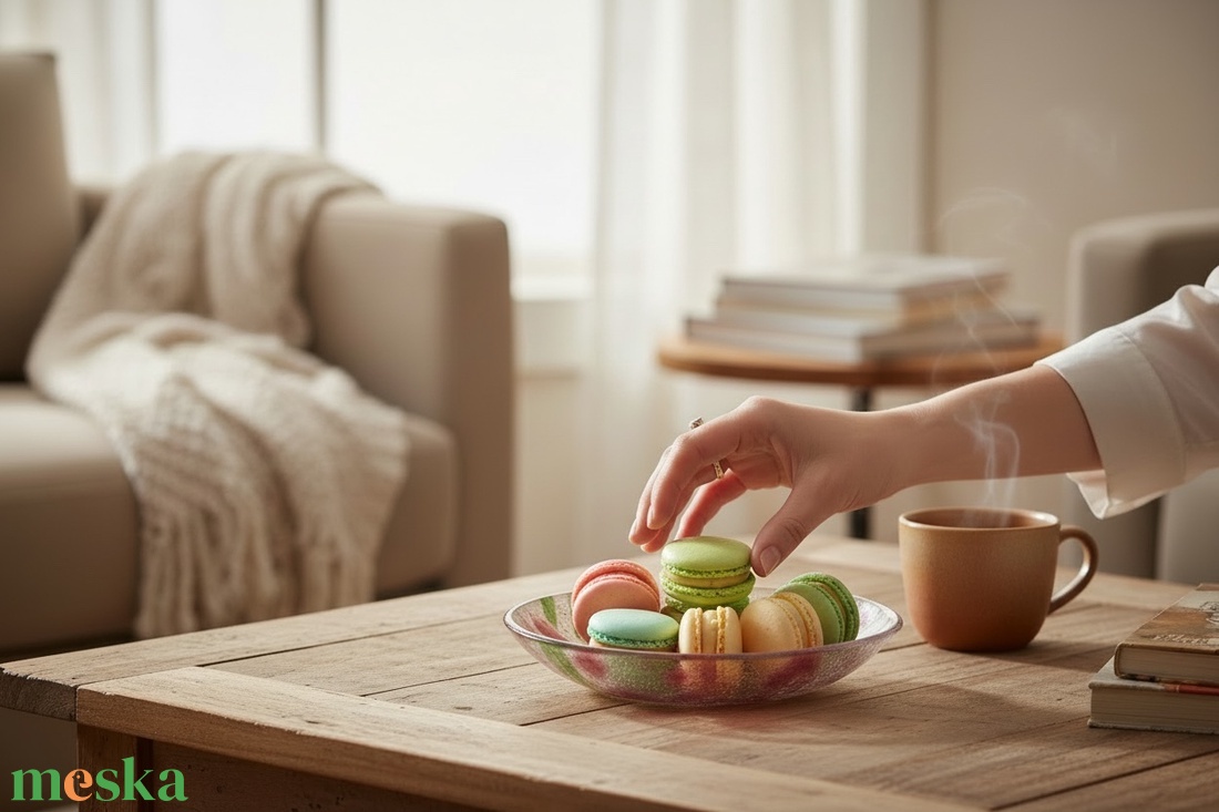 Orchidea rogyasztott üveg tálka - otthon & életmód - konyhafelszerelés, tálalás - tálalás - kínálótál - Meska.hu